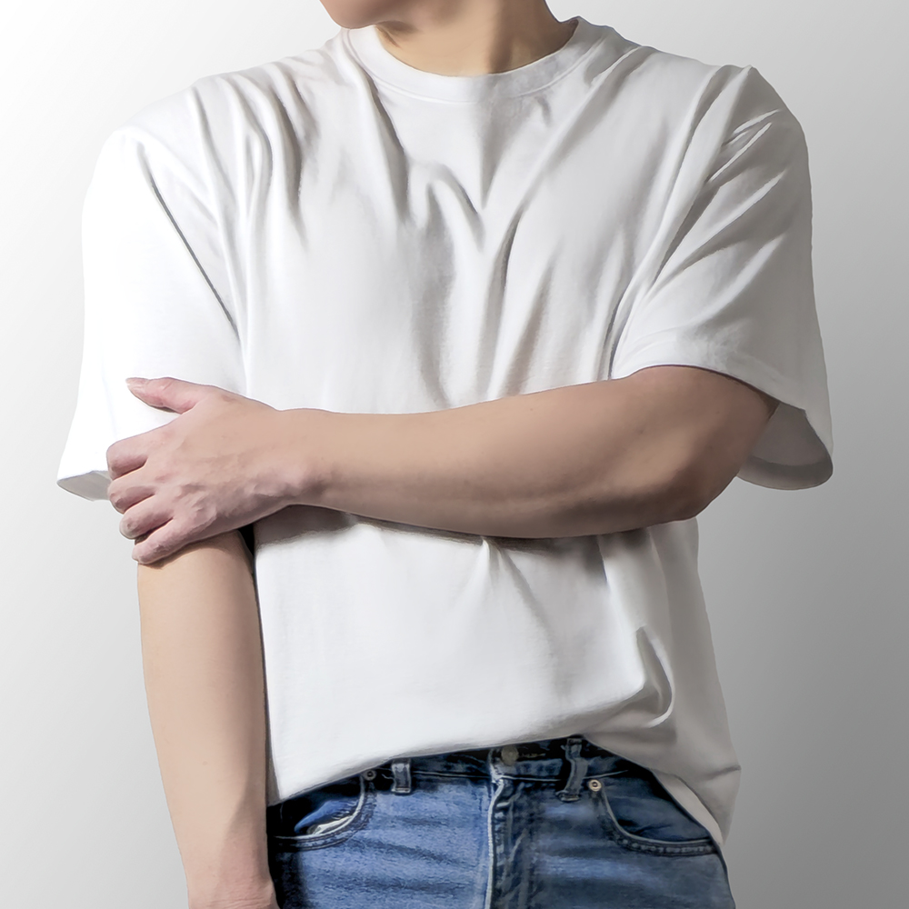 디어허그 저자극 코튼 모달 베이직 반팔 티셔츠 오버핏 무지 남자 여자 화이트, XL - 상품 이미지