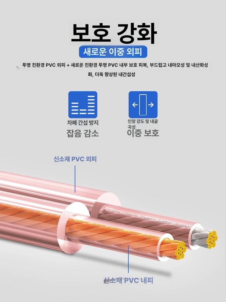 스피커배선 와이어 서브우퍼 카 어댑터 자동차 베어 라이트닝 케이블 스피커 - 상세 이미지 3