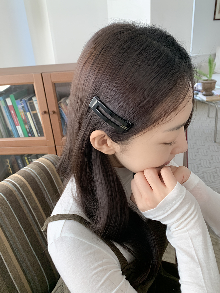 Barrette La France, 네모네 똑딱핀 - 사각형 컬러 프랑스 옆머리 포인트핀 - 상세 이미지 2