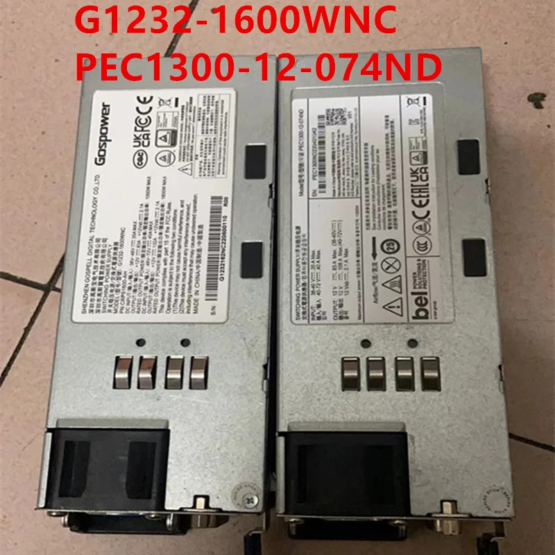 GOSPOWER BEL 48V 1300W 1600W PEC1300-12-074ND G1232-1600WNC 리퍼 전원공급장치
