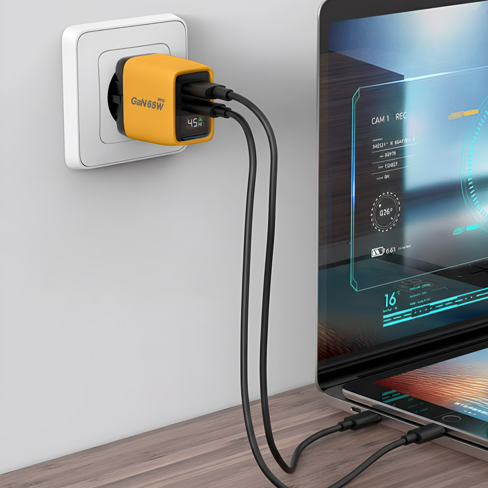 C타입 PD USB 65W LED 디스플레이 PPS GAN 접지 초고속 멀티 충전기 - 상세 이미지 5