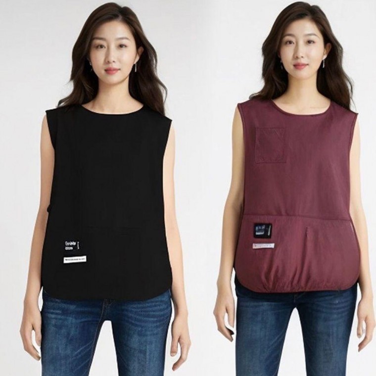지니몰 조끼형 앞치마 주방 카페 미용실 작업복 조끼 방수