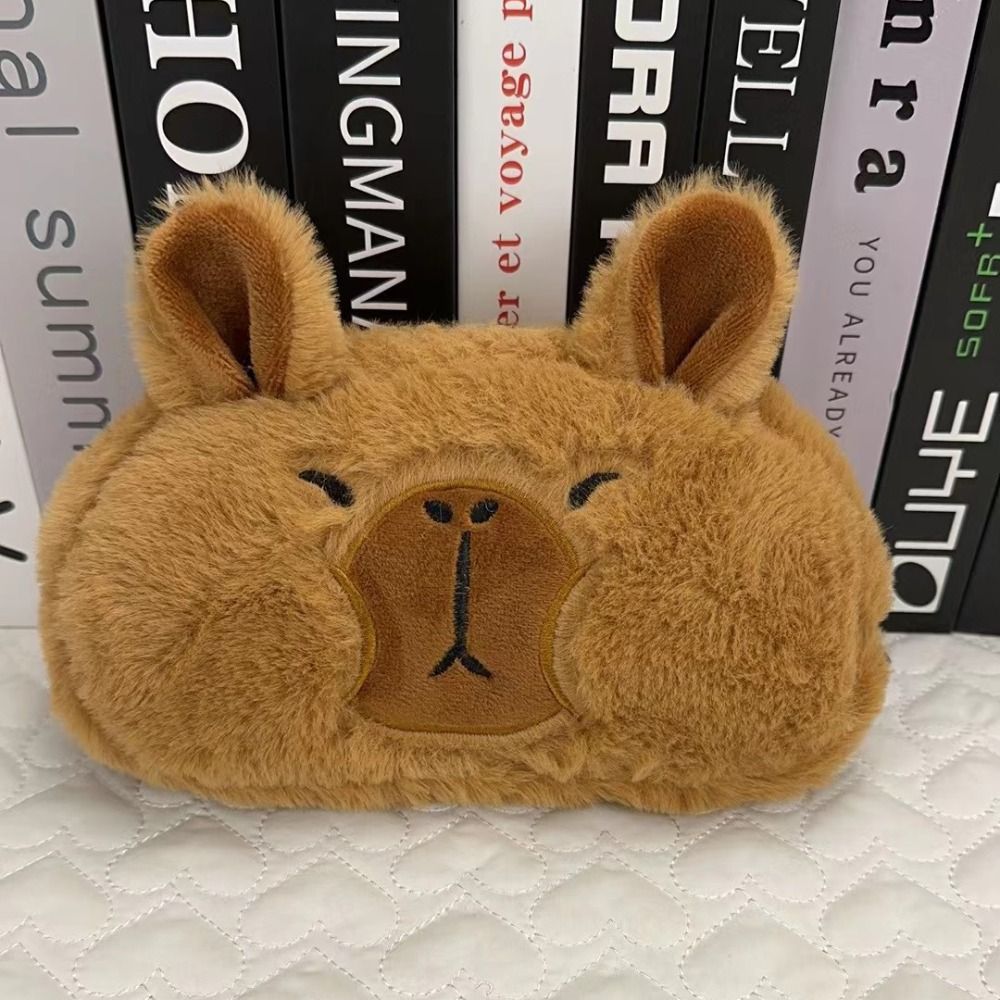카피바라 봉제 필통 펜 파우치 인형 생리대 보관 수납 문구 화장품 귀여운 신학기 선물 이미지 7