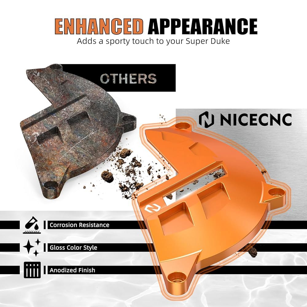 KTM 1390 슈퍼 듀크 R 2024-2025, EVO 2024-2025와 호환되는 NICECNC 오렌지 클러치 커버 가드 Orange - 상세 이미지 3