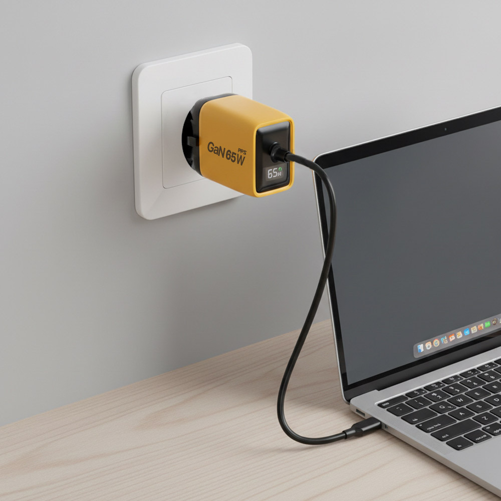 C타입 PD USB 65W LED 디스플레이 PPS GAN 접지 초고속 일체형 충전기 이미지 7