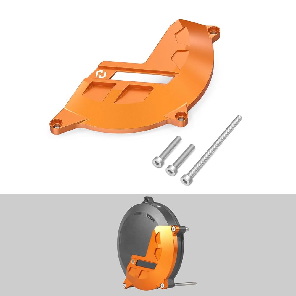 KTM 1390 슈퍼 듀크 R 2024-2025, EVO 2024-2025와 호환되는 NICECNC 오렌지 클러치 커버 가드 Orange - 상품 이미지