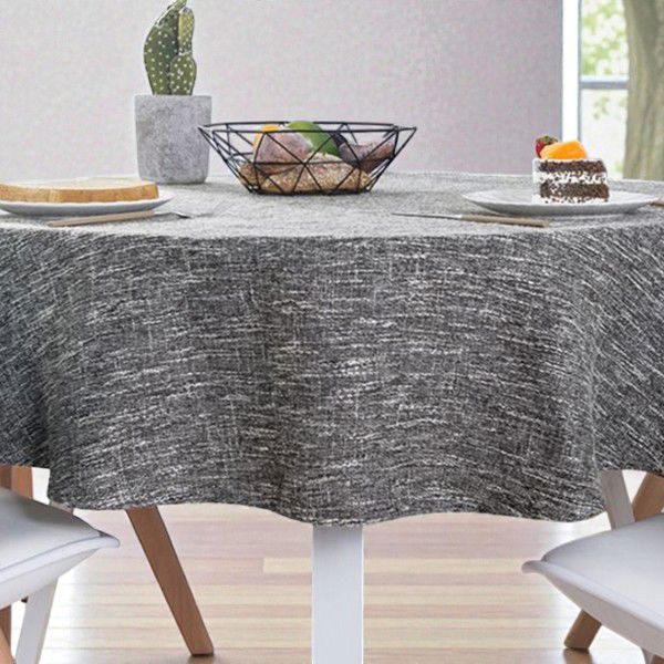 내추럴 린넨 원형 식탁보 패브릭 린넨 테이블보 2인용