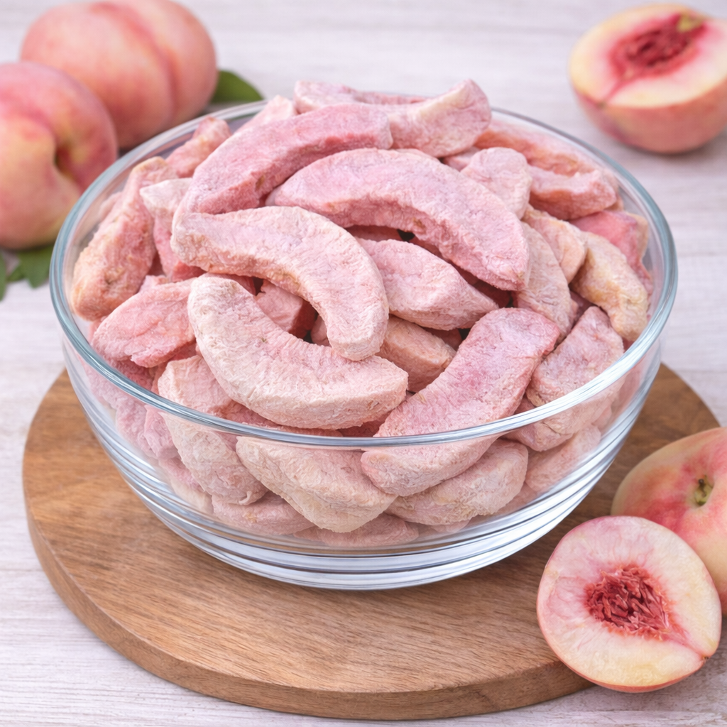 더하루 동결건조 핑크복숭아칩 / 과일 100% 부드러운 머랭식감 무설탕 무첨가 - 상품 이미지
