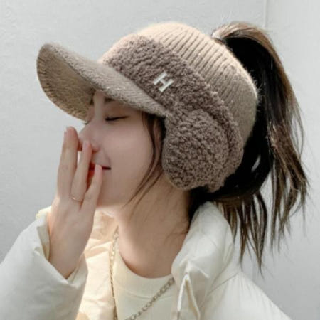 50대여성 여성 겨울 H 골프 등산 귀달이 방한 모자