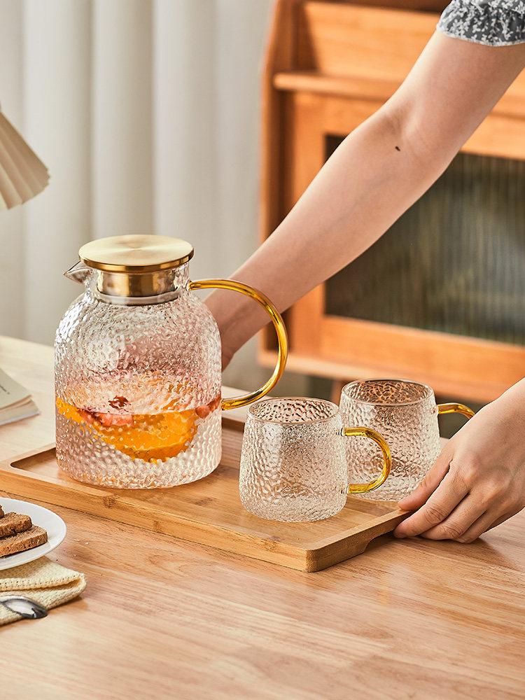 음료 디스펜서 셀프 카페 식혜 음료수 저그 뷔페용 주스 해머드 직선 1750ml 실버 +2컵 - 상품 이미지