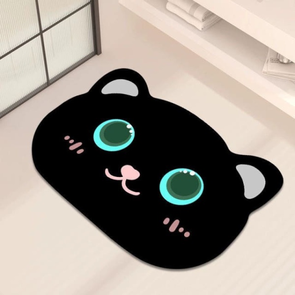 프리미엄 세로귀 욕실매트 고양이 실리콘매트 방수매트 POPO POPO 세로귀 고양이 40x60 - 상세 이미지 4