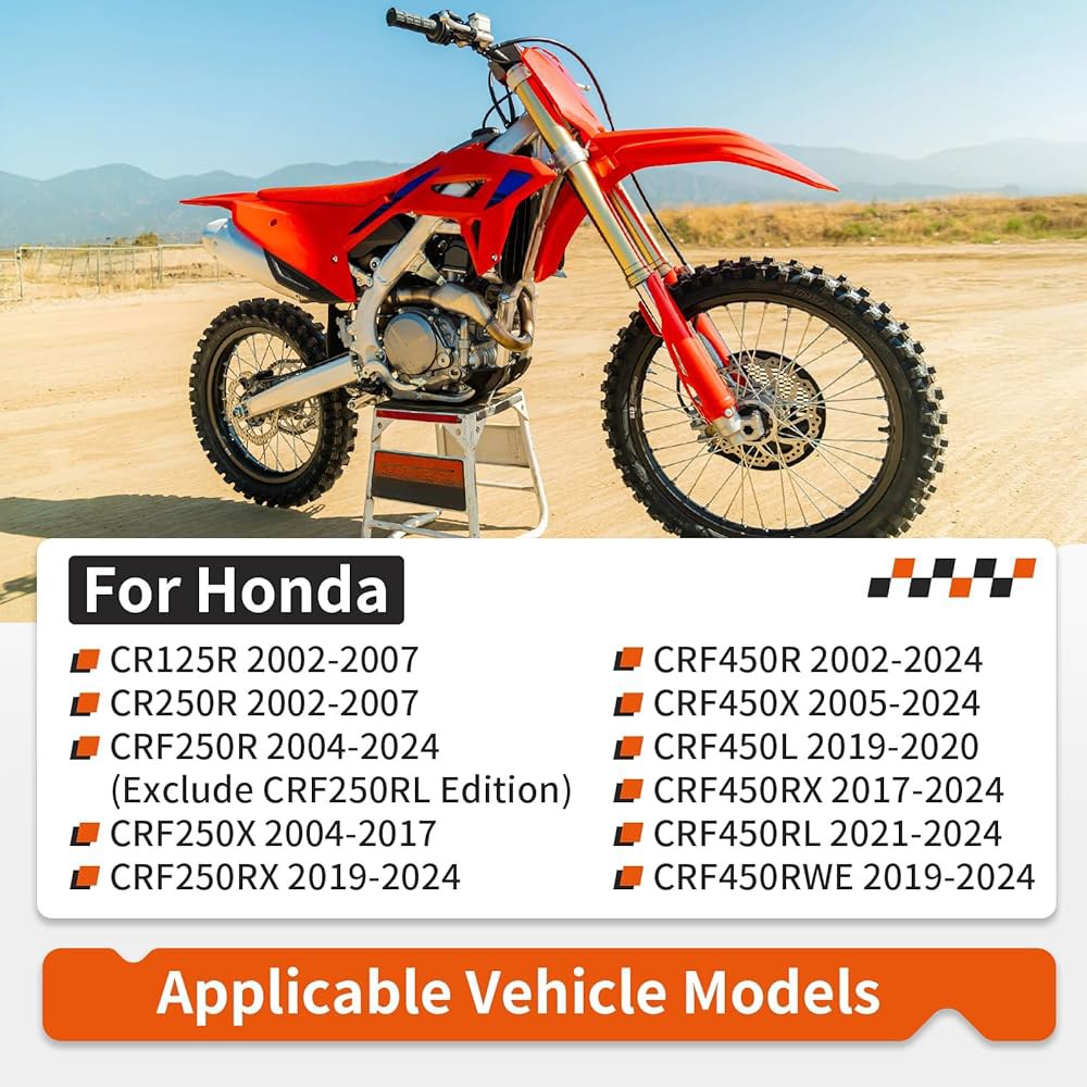 혼다 CR125R CR250R CRF250 CRF450 R /X /RX 2002-2024 43330-KRN-A70ZB 43150-MKE-A01용 리어 브레이크 캘 및 디스크 커버 - 상세 이미지 2