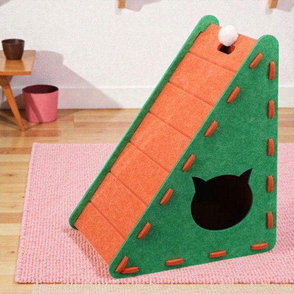 펠트 고양이 숨숨 집 휴식처 고양이 하우스 반려동물 - 상품 이미지