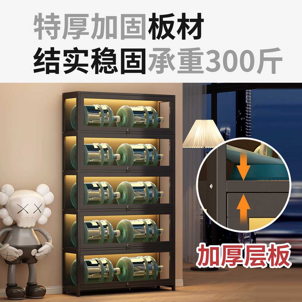 인형장식장 아크릴 하우스 레고장 거실 투명 진열 블랙 - 상세 이미지 5