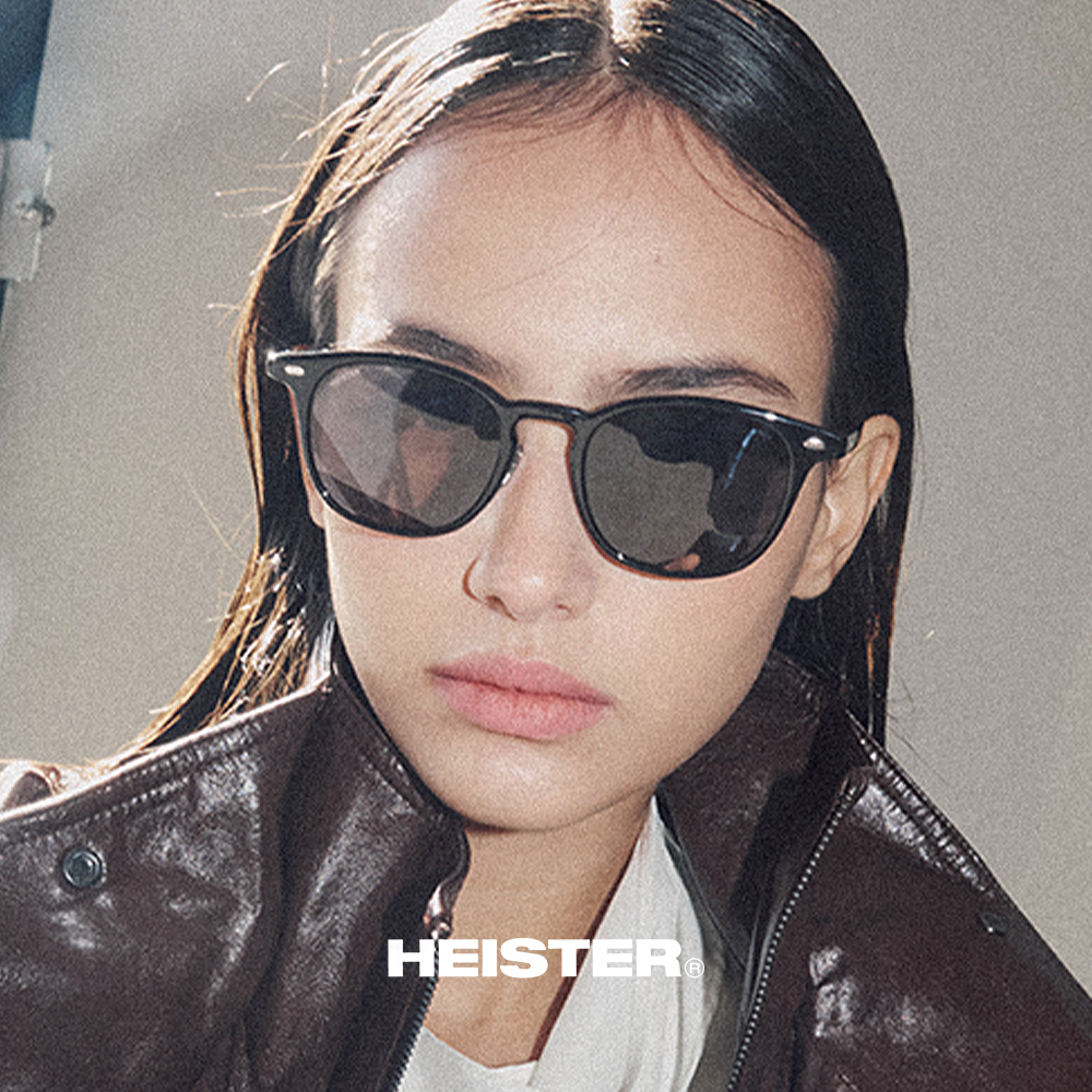 하이스터 라이언 Ryan BSV 블랙 사각 코받침 데일리 뿔테 선글라스 - 상세 이미지 3