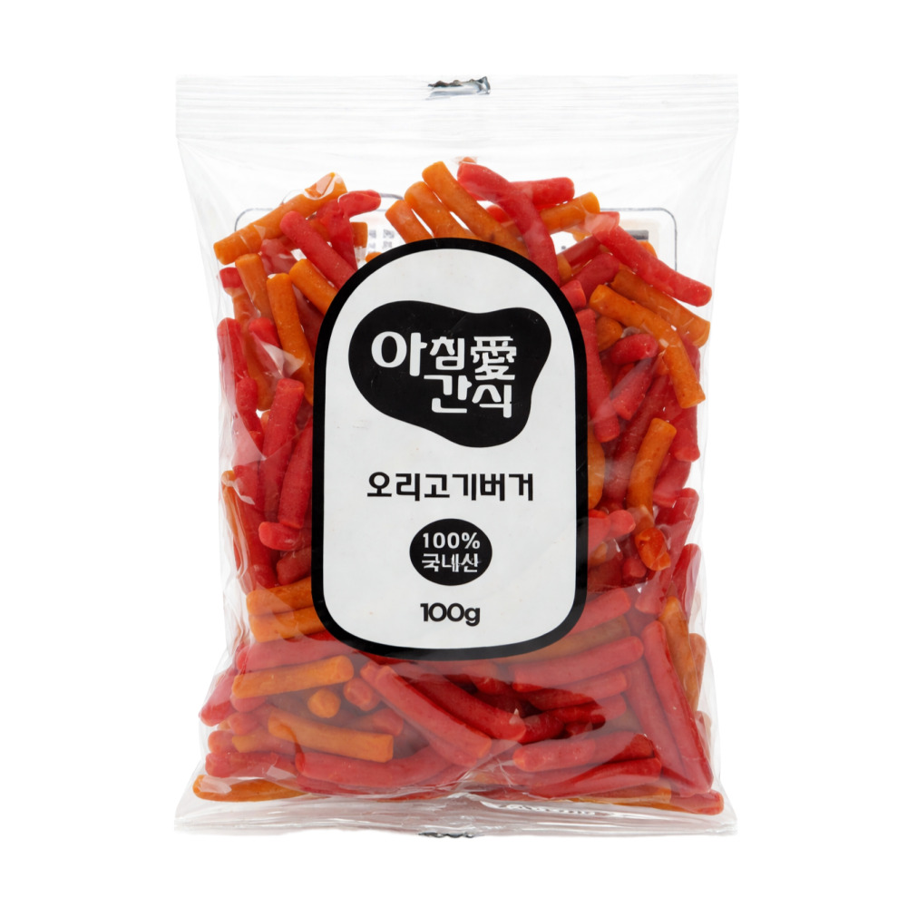아침애 버거 노즈워크 칭찬 강아지 간식 오리고기, 100g, 1개 - 상품 이미지