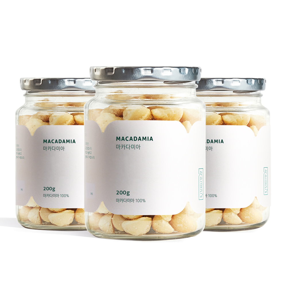 착한습관 마카다미아 호주 통 마카다미아 오리지널, 200g, 3개 - 상품 이미지