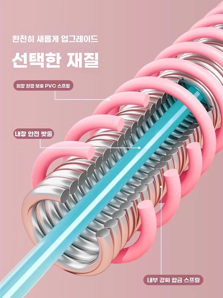 줄훌라후프 뱃살빼기 초보자 칼로리 체육 20~35kg 핑크블루옐로우 B. 분홍색 녹색 회색 - 상세 이미지 2