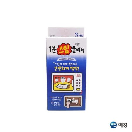 애경 1분 스팀 클리너 전자레인지 세정 시트 3매입