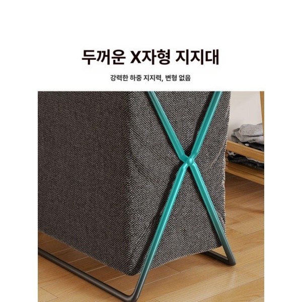 초강력 접이식 블랙 세탁 바구니 수납 정리 수납바구니 정리바구니 수납바스켓 A 화이트 중형 - 상세 이미지 5