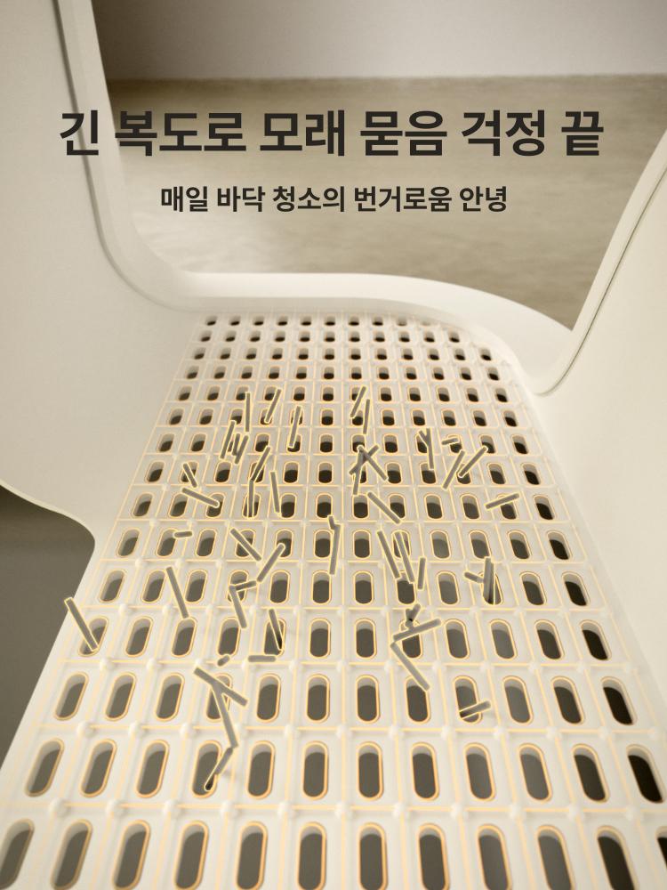 복도형 반려묘 화장실 냄새 초대형 길이형 오픈형 사막화 배변트레이 로비형 - 상세 이미지 3