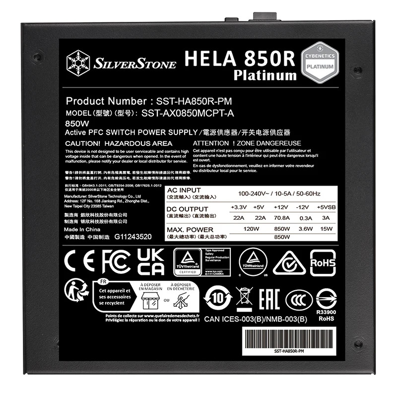 SST-HA850R-PM SST-AX0850MCPT-ASilverStone HELA 850R 850W새 원본 전원공급장치