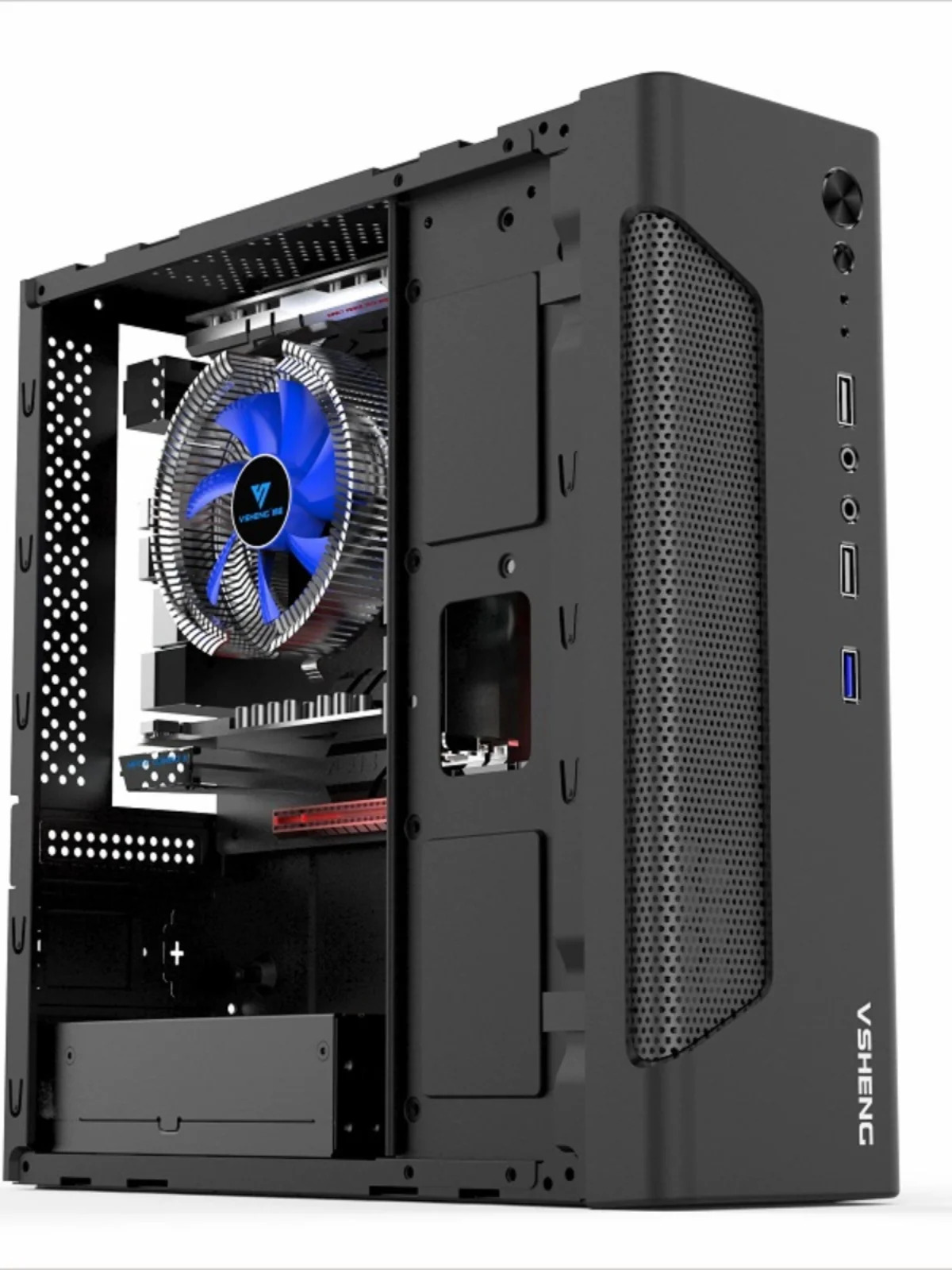 M iTX 메보드 소형데스크탑 컴퓨터 호스트 케이스 소형 미니 1U 19x17 cm