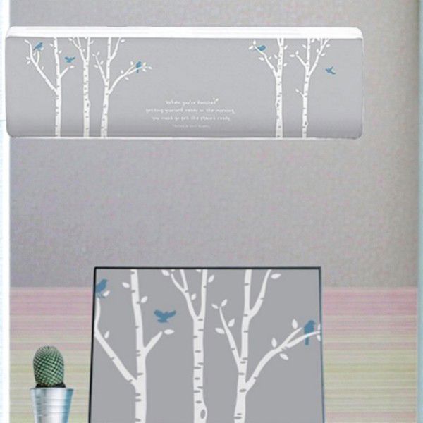 트라이앵글 벽걸이 에어컨 커버 스판 벽걸이 에어컨 덮개 인테리어