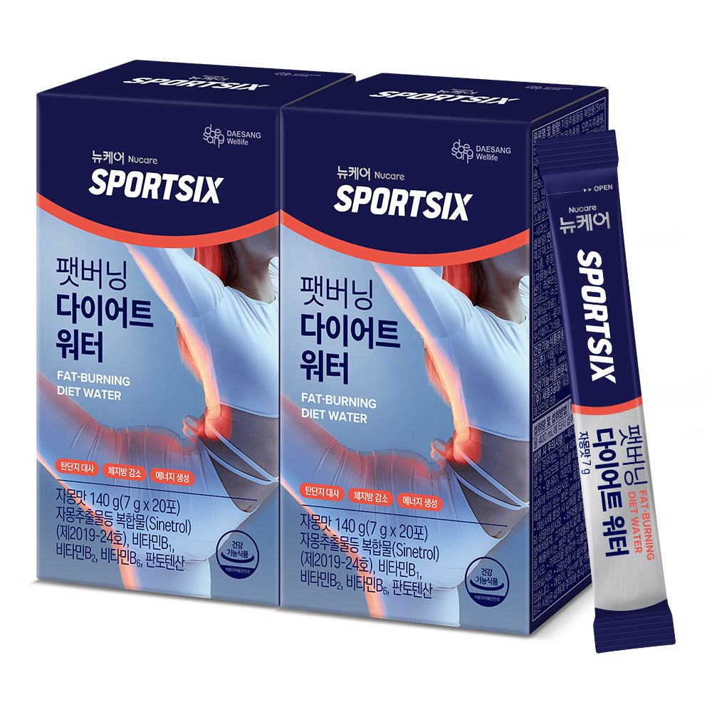 스포식스 팻버닝 마시는 다이어트워터 7g 20포, 2개 제품 이미지
