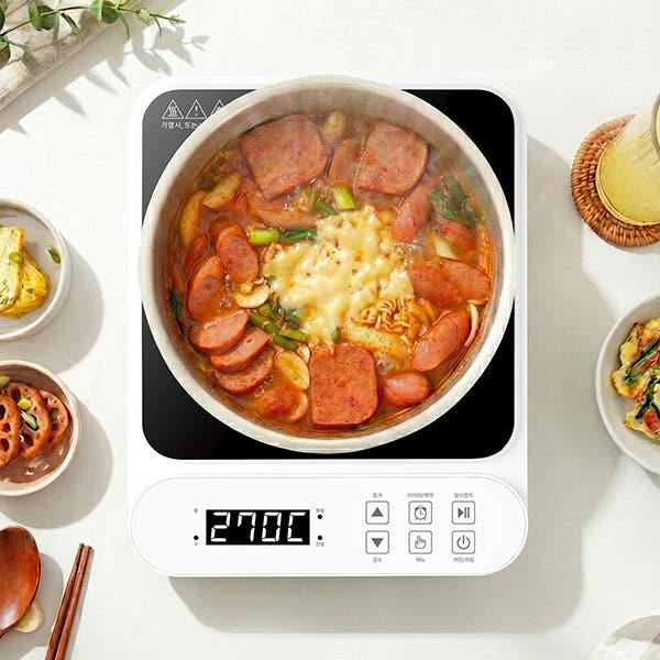 1구 인덕션 캠핑용 휴대용 전기레인지 식탁용 가정용 소형인덕션 - 상품 이미지