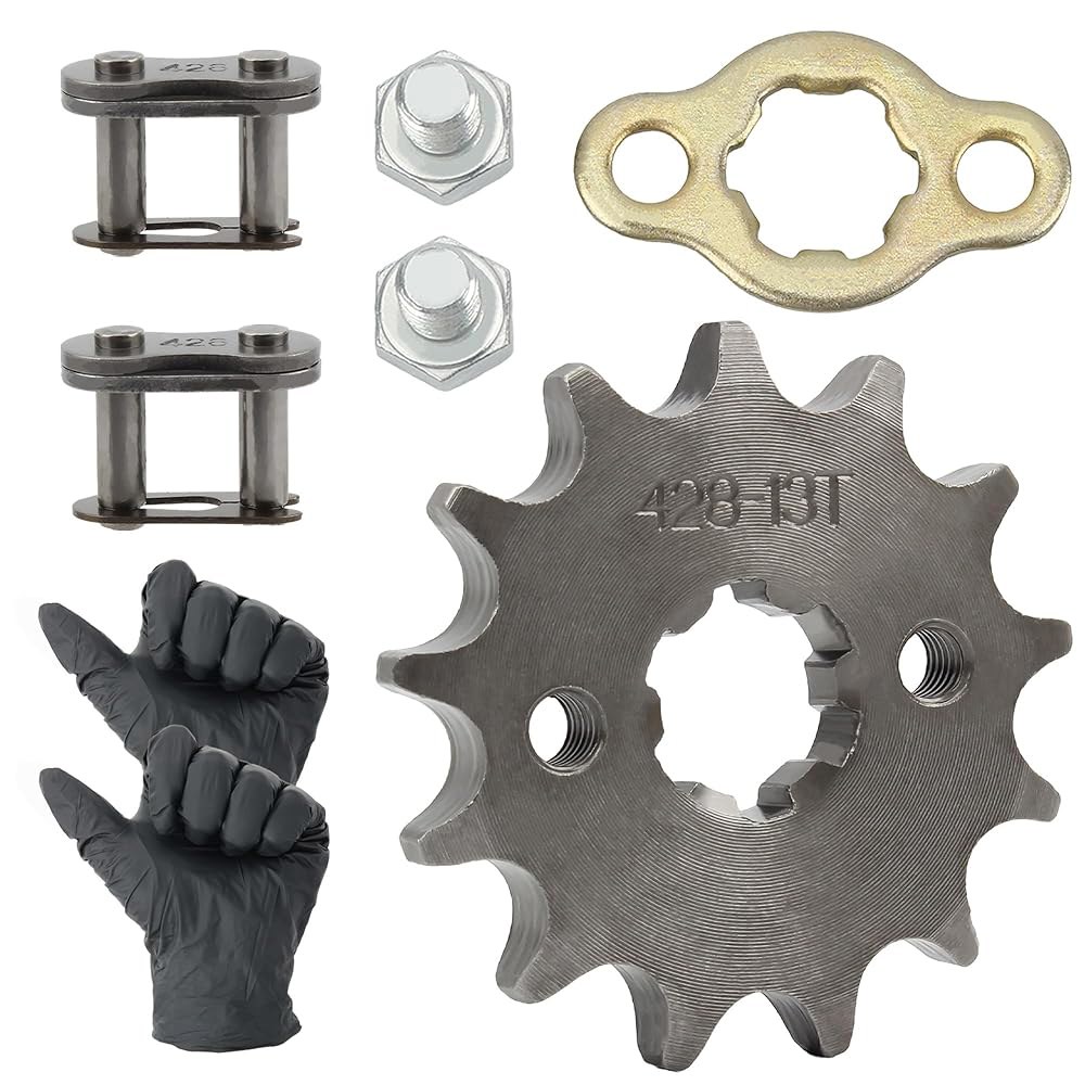 ABCERSI 428 13T 17mm 전면 스프로킷 50cc 70cc 90cc 110cc 125cc 140cc 160cc 더트 핏 미니 바이크 4 휠러 모프드 ATV와 호환됩니다 - 상품 이미지