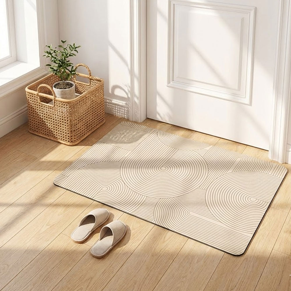 일상의결 규조토 발매트 빨아쓰는 욕실 화장실 주방 매트 40x60cm, 아치커브 - 상세 이미지 3