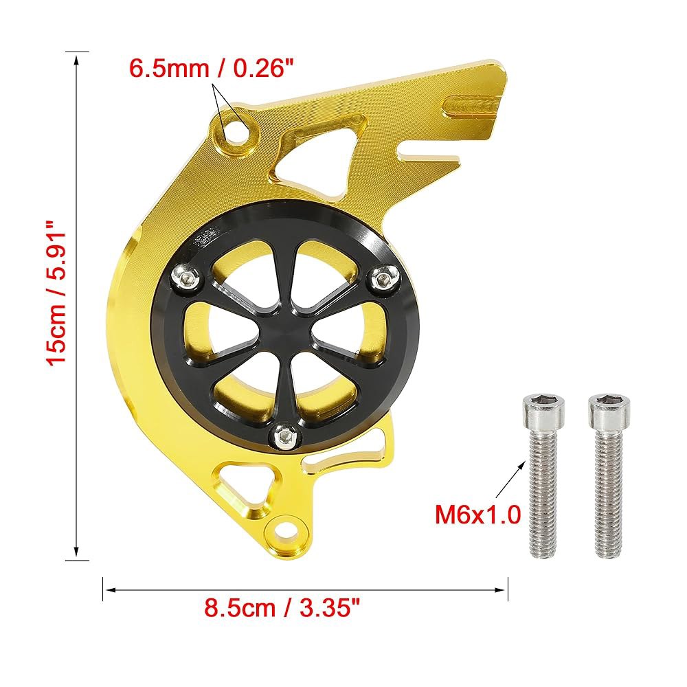 2013-2017 혼다 MSX125를 위한 F FIRE CYCLE 골드 톤 모터바이크 CNC 알루미늄 프론트 체인 가드 스프로켓 엔진 커버 교체 Red - 상세 이미지 2