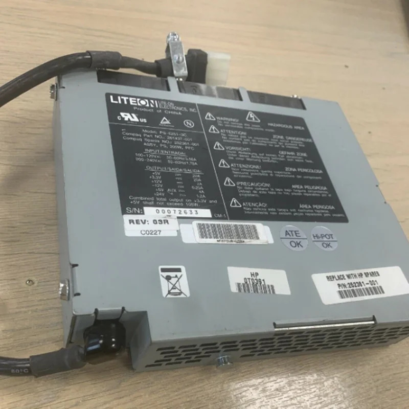 거오리지널 전원공급장치 hp호환 DL360G2 200W PS-6251-3C 261437-001 252361-001