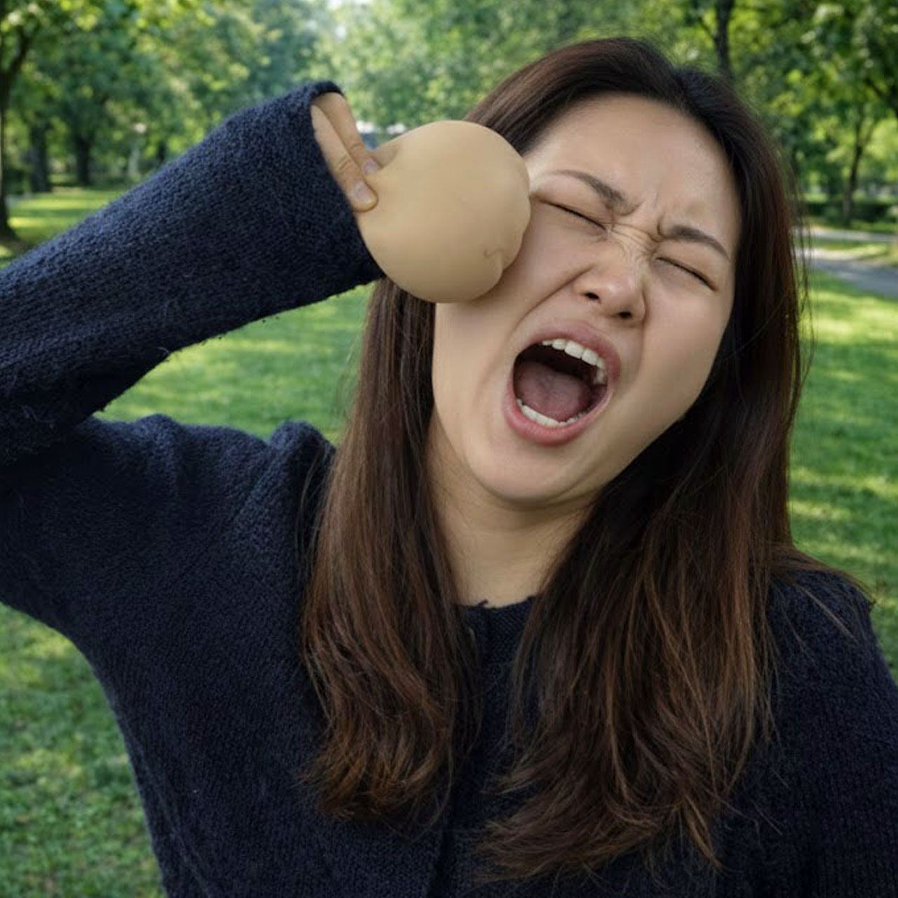 가위바위보 말랑이 스트레스 해소 주물럭 스퀴시 스트레스볼 모찌 쓸데없는 웃긴 선물 - 상세 이미지 4