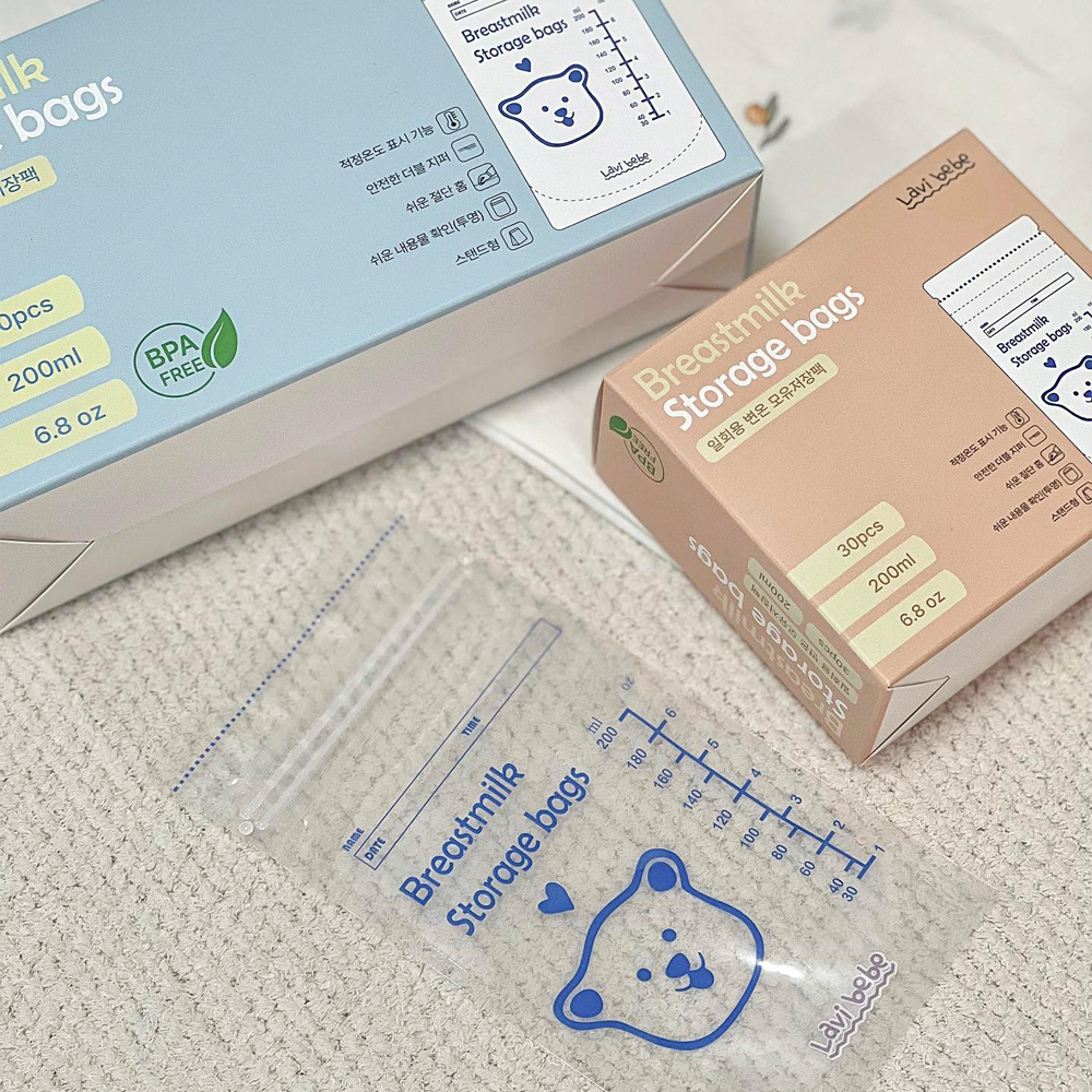 라비베베 일회용 변온 모유 초유 저장팩 200mL 30장 조리원준비물 - 상세 이미지 5