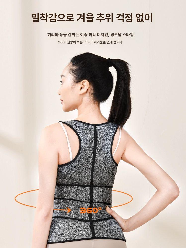 바이픽 가슴 복대 골반 흉부 늑골 밴드 압박 여성용 그레이 더블 벨트 S - 상세 이미지 4