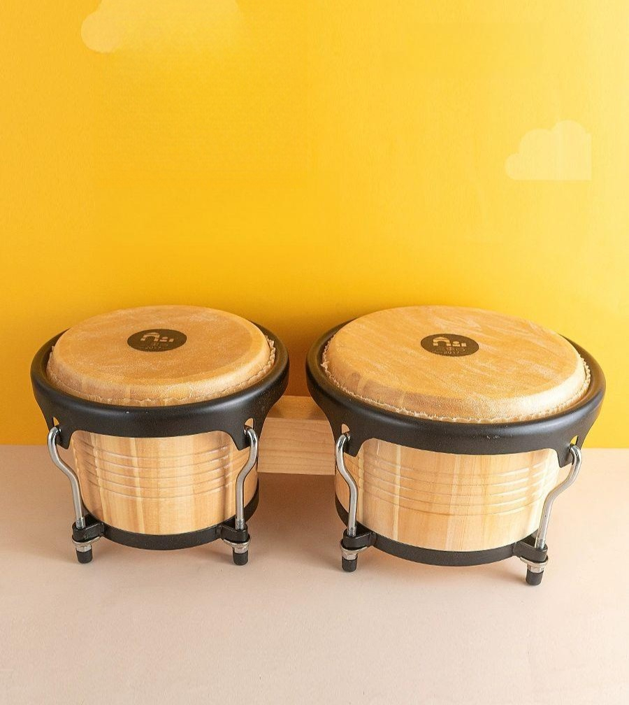 봉고 북 작은북 서양 아프리카 미니북 북가죽 드럼 민속 Banggo 7 진갈색 9 브라운 블랙 엣지 - 상품 이미지