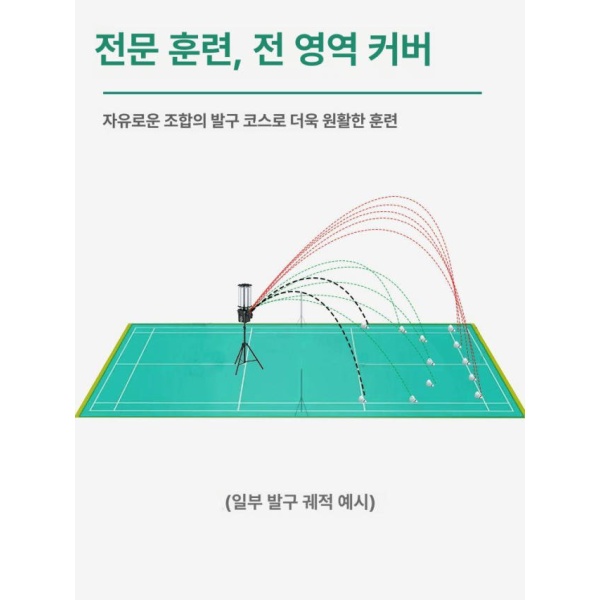 최고급 셔틀콕 발사기 자동 연습용 혼자배드민턴 훈련 스탠다드 스탠다드 - 상세 이미지 2