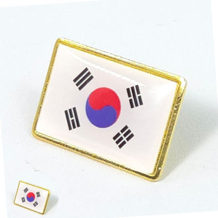 사각 대한민국 국기 태극기 배지 국경일 행사용 뱃지