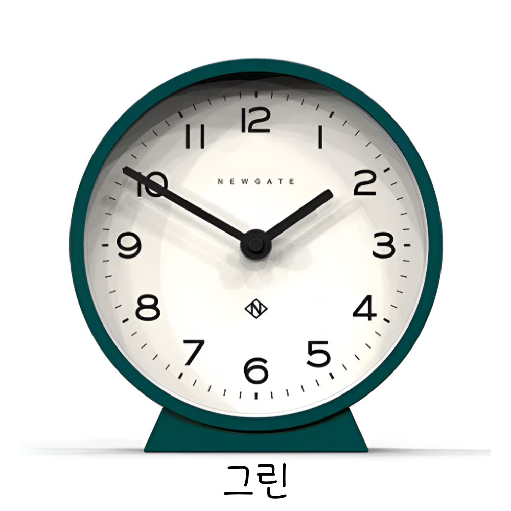 뉴게이트 M 탁상용 에코 무소음 탁상시계 그린 - 상품 이미지