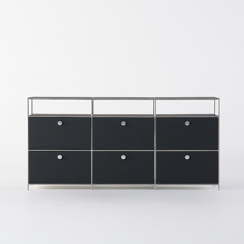 나무뜰 던에드워드 미드센츄리 모듈 가구 컬러커스텀 180x41x87cm, 3단, 1800 선반 거실장 RAC530C 이미지 7