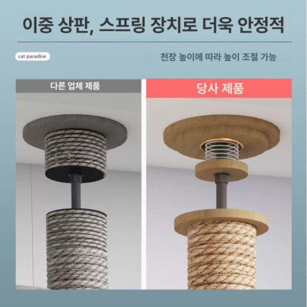 프리미엄 원목캣타워 고양이 우주선 캣워커 등반 기둥 가구 소형캣타워 놀이대 TTZ 패키지 R 통천기둥 패키지 17 - 상세 이미지 2