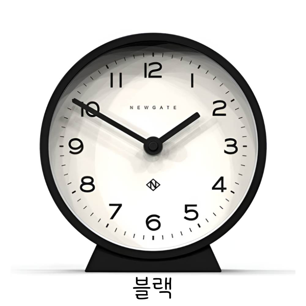 뉴게이트 M 탁상용 에코 무소음 탁상시계 블랙 - 상품 이미지