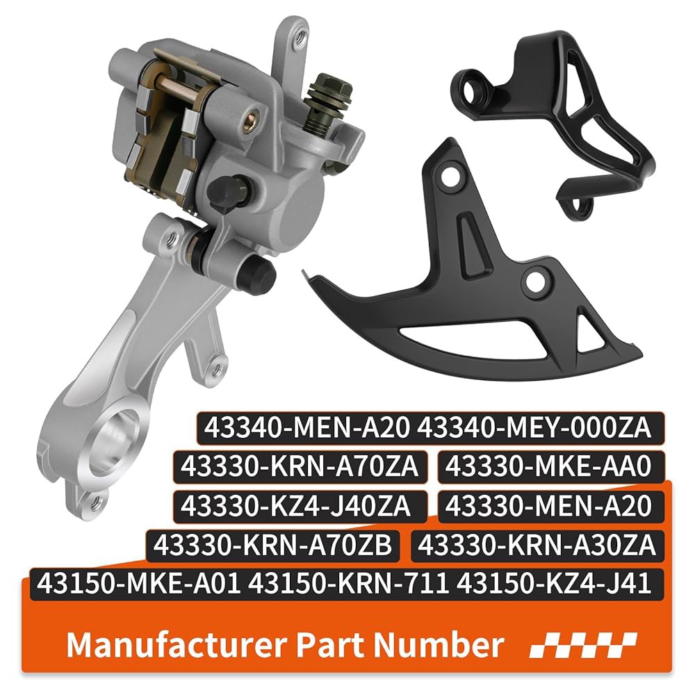 혼다 CR125R CR250R CRF250 CRF450 R /X /RX 2002-2024 43330-KRN-A70ZB 43150-MKE-A01용 리어 브레이크 캘 및 디스크 커버 - 상세 이미지 3