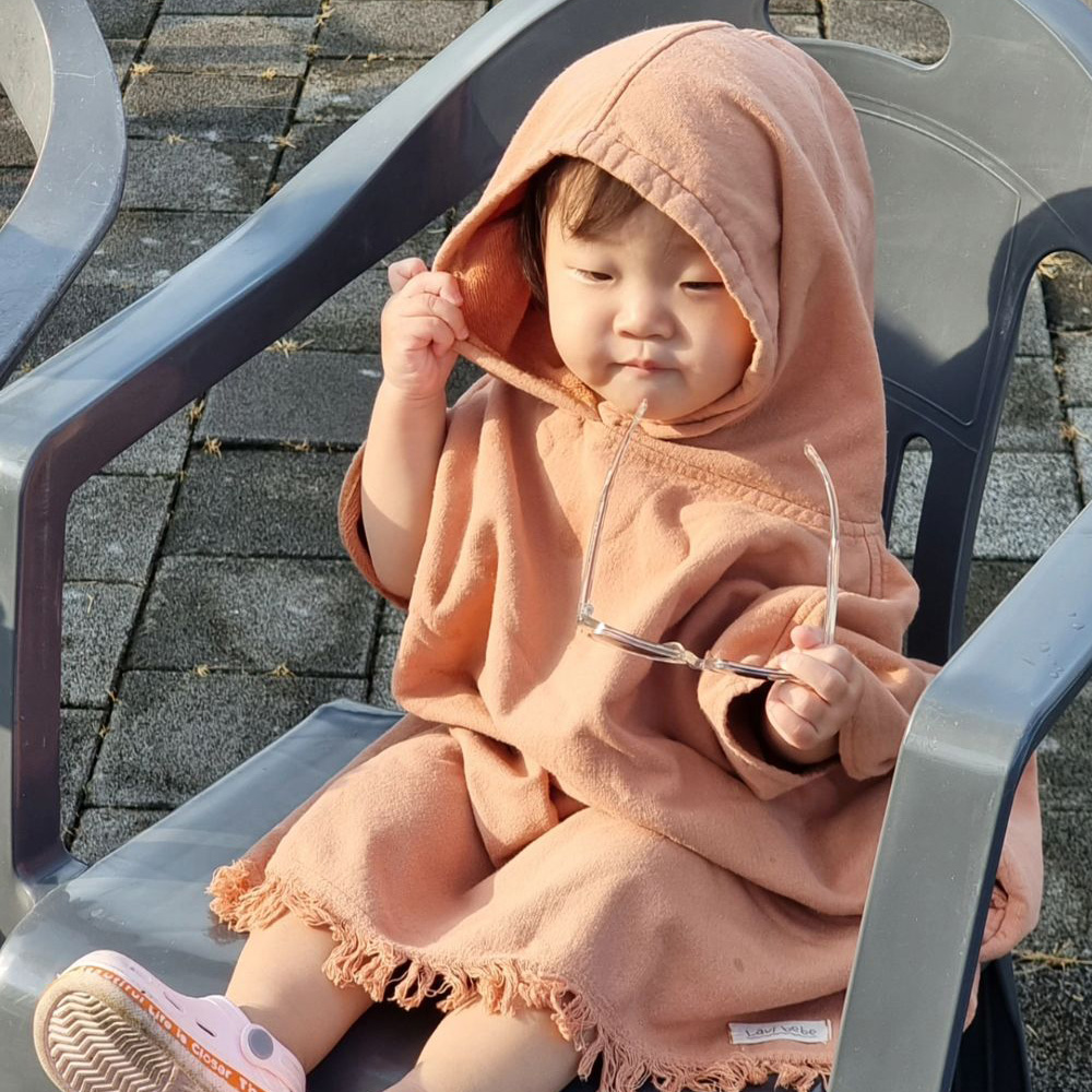 라비베베 유아 비치가운 아기 어린이 목욕가운 후드비치타올 수건
