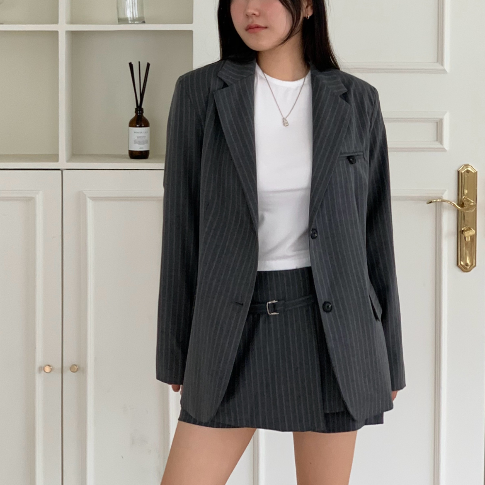 결혼식하객룩 투피스셋업 세미정장 봄자켓 자켓코디 투피스세트 셋업 이미지 8