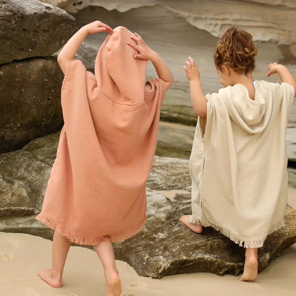 라비베베 유아 비치가운 아기 어린이 목욕가운 후드비치타올 수건