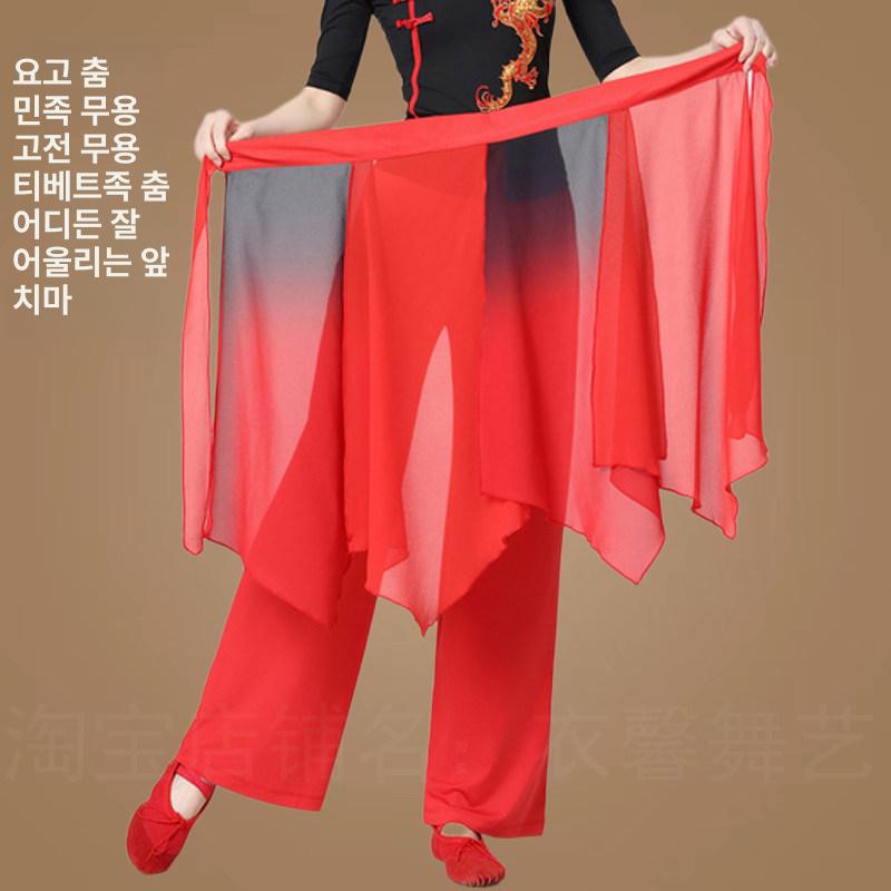 여성 라틴 라인 공연복 여름 쉬폰 스커트 댄스복 랩 방송 밸리 연습복 살사 - 상세 이미지 2