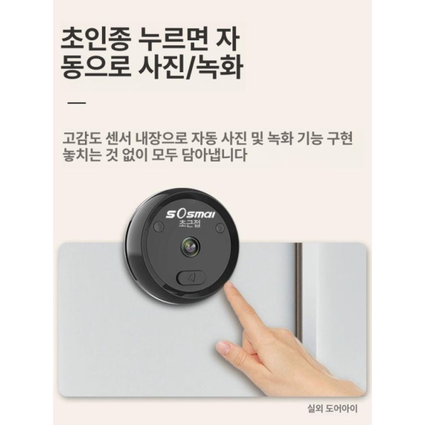스마트 초인종 카메라 뷰어 시각 인터콤 투시경 눈 틈 고화질 R06 표준형-연결 R11 기본형 - 상품 이미지
